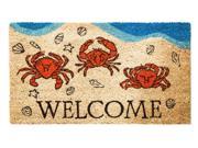 Evergreen Crustacean Welcome Coir Mat 28 x 16 inches