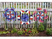 Red White And Blue Patriotic Petal Wind Spinners
