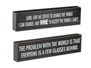 A Few Glasses Behind Wood Wine Decoration Signs Set of 2