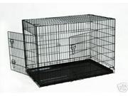 Qpets Double Door Folding Dog Cat Kennel Crate Cage 24