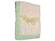 Lux Rosebud Baby Blanket Sage and Yellow