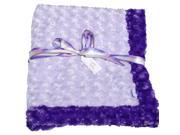 Lux Rosebud Baby Blanket Purple and Lavender