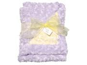 Lux Rosebud Baby Blanket Lavender and Yellow
