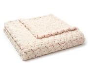 Lux Two Toned Pink Cream Rosebud Throw 52 x 60