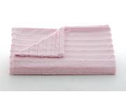 Lux Channel Stripe Pink Rosebud Throw 52 x 60