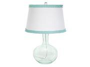 Jubilee Clear Glass Lamp Tuquoise Shade