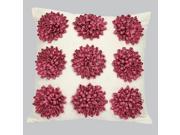 Jubilee Dahlia Flower Dot Pillow Hot Pink