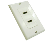 HDMI WALL PLATES 2 PORT 180 Degree White