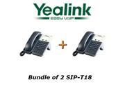 Yealink SIP T18 2 PACK Simply IP Phone 1 VoIP account 3 way conferencing