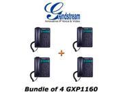 Bundle of 4 Grandstream GXP1160 Small Medium Business 1 line IP Phone no POE