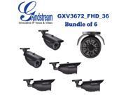 Grandstream GXV3672_FHD_36 BUNDLE of 6 Outdoor IP Camera 3.1MP 3.6mm PoE