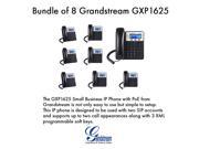 Grandstream GXP1625 Bundle of 8 2 SIP acct. SMB IP Phone Multi language PoE