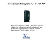 Grandstream HT704 IP ATA 4 FXS ports Analog Phone Adapter 1x10 100