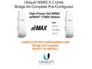 Ubiquiti NSM2 2 PACK Kit Complete Pre Configured NanoStationM2 2.4GHz airMAX CPE