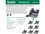 Yealink SIP T41P 8 PACK Gigabit IP Phone 6 Line PoE support HD voice
