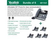 Yealink SIP T41P 6 PACK Gigabit IP Phone 6 Line PoE support HD voice