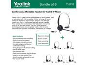 Yealink YHS32 6 UNITS Headset Ultra noise cancelling Over the head style