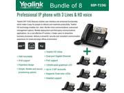 Yealink SIP T23G 8 UNITS 3 Line HD Professional IP Phone VoIP LCD PoE Gigabit