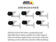 Axis M1124 6 PACK 0747 001 Network Camera for Day Night with HDTV 720p