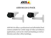 Axis M1124 2 PACK 0747 001 Network Camera for Day Night with HDTV 720p