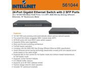 Intellinet 24 Port Gigabit Ethernet Switch with 2 SFP Ports