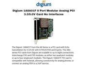 Digium 1A8A01F 8 Port Modular Analog PCI 3.3 5.0V Card No Interfaces