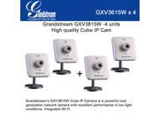 Grandstream GXV3615W BUNDLE of 4 High quality Cube IP Cam w Int Wi Fi mic spk