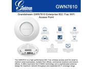 Grandstream GWN7610 high performance Enterprise 802.11ac wireless access point