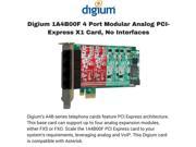 Digium 1A4B00F 4 Port Modular Analog PCI Express X1 Card No Interfaces