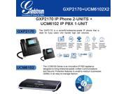 Grandstream GXP2170 2 UNITS Small Business IP Phone UCM6102 2 Port IP PBX