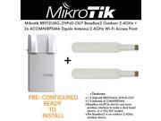 Mikrotik BaseBox2 Wireless 2.4GHz 2x ACOMNIRPSMA Dipole Antenna PRE CONFIGURED