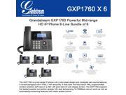 Grandstream GXP1760 Bundle of 6 Powerful Mid range HD IP Phone 6 Line 3 SIP accounts