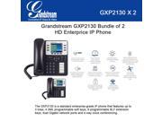 Grandstream GXP2130 Bundle of 2 HD Enterprise IP phone 3 lines Color LCD PoE