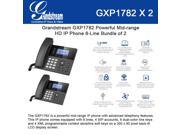 Grandstream GXP1782 Bundle of 2 Powerful Mid range HD IP Phone 8 Line 4SIP accounts