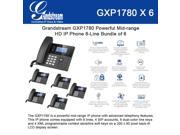Grandstream GXP1780 Bundle of 6 Powerful Mid range HD IP Phone 8 Line 4SIP accounts