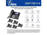 Grandstream GXP1782 Bundle of 6 Powerful Mid range HD IP Phone 8 Line 4SIP accounts