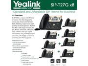 Yealink SIP T27G 8 Pack IP Phone Gigabit Ethernet PoE Up to 6 SIP accounts