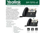 Yealink SIP T27G 2 Pack IP Phone Gigabit Ethernet PoE Up to 6 SIP accounts