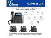 Grandstream GXP1628 4 UNITS Gigabit IP phone 2 Lines PoE LCD display HD Audio