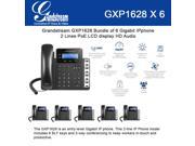 Grandstream GXP1628 6 UNITS Gigabit IP phone 2 Lines PoE LCD display HD Audio