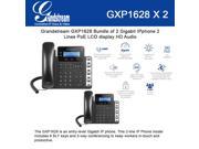 Grandstream GXP1628 2 UNITS Gigabit IP phone 2 Lines PoE LCD display HD Audio