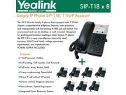 Yealink SIP T18 8 PACK Simply IP Phone 1 VoIP account 3 way conferencing
