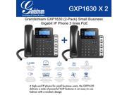 Grandstream GXP1630 Bundle of 2 Gigabit IP Phone 3 lines 3 XML LCD HD audio PoE