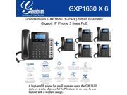 Grandstream GXP1630 Bundle of 6 Gigabit IP Phone 3 lines 3 XML LCD HD audio PoE