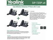 Yealink SIP T20P 4 PACK Enterprise IP Phone with 2 Lines 2xLAN PoE LCD