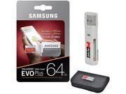 Samsung 64GB MicroSD XC Class 10 UHS-3 Mobile Memory Card for Samsung Galaxy S7 & S7 Edge S8 & S8 Plus with USB 2.0 MemoryMarket Dual Slot MicroSD, SD Memory Ca