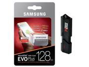 Samsung 128GB MicroSD XC Class 10 Grade 3 UHS-3 Mobile Memory Card for Samsung Galaxy S7 & S7 Edge S8 & S8 Plus with USB 3.0 MemoryMarket Dual Slot MicroSD & SD