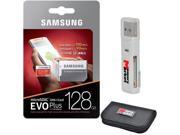 Samsung 128GB MicroSD XC Class 10 UHS-3 Mobile Memory Card for Samsung Galaxy S7 & S7 Edge S8 & S8 Plus with USB 2.0 MemoryMarket Dual Slot MicroSD, SD Memory C