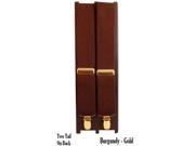 Men s Burgundy Gold Color Metal Clip X STYLE Suspenders DUG Burgundy