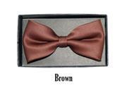Men s Brown Solid Pre Tied Bow Tie Basic